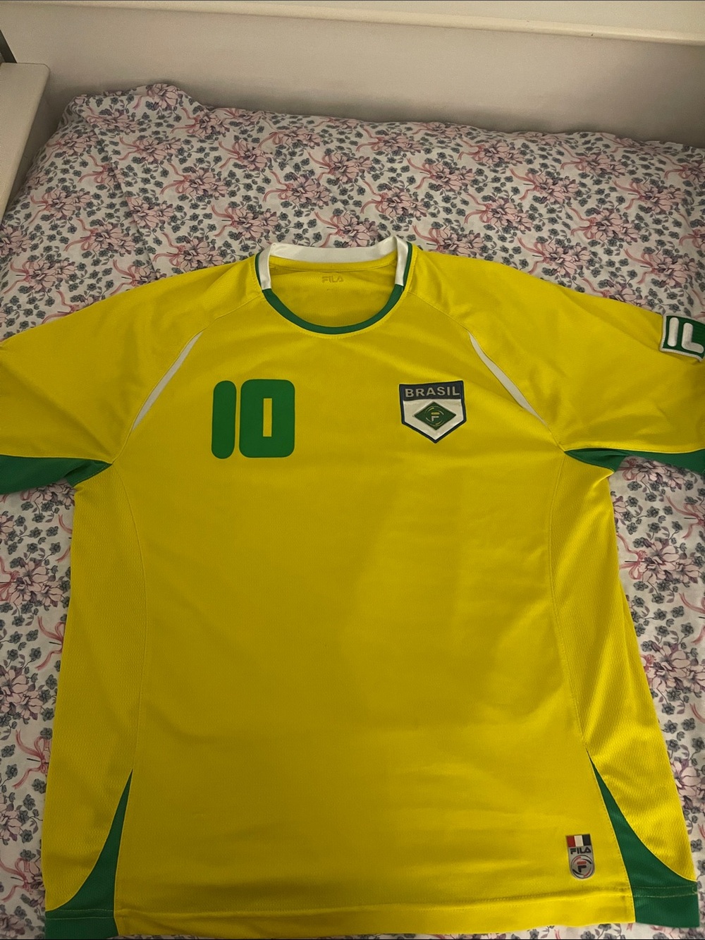 Fila Brazil Yellow and Green Soccer Jersey